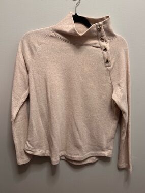 NWT J Crew Button Turtleneck Pullover Sweatshirt